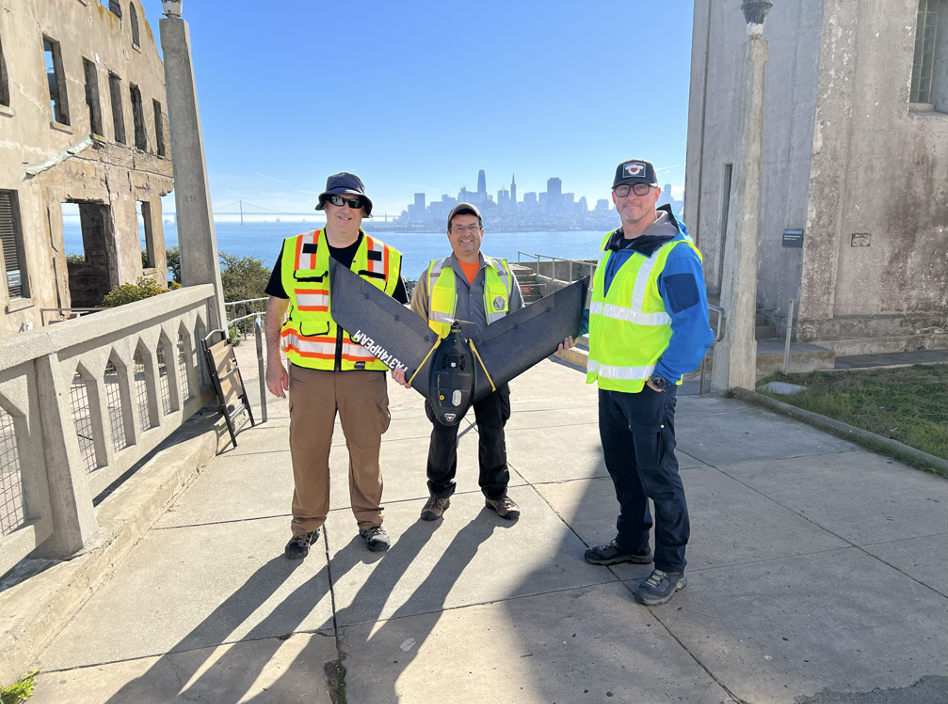 Part of the team behind the eBee X drone mapping of Alcatraz Island.