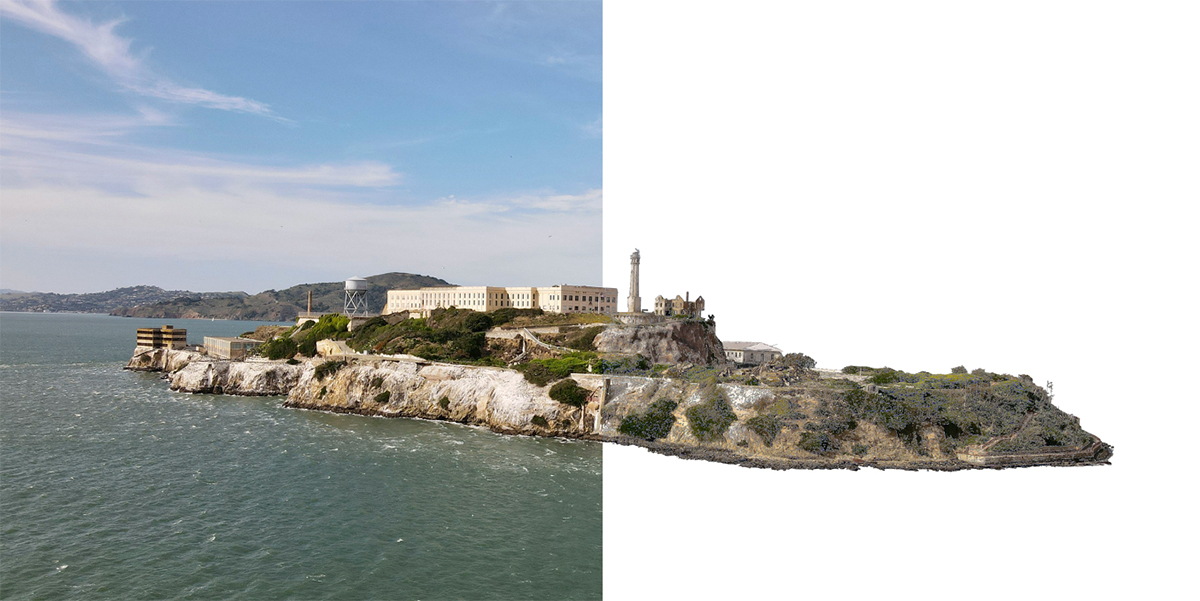 Orthomosaic of the Alcatraz island, done with the eBee X drone.